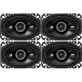 KICKER Speaker Package of 2 Items: Four 3.5" DS Series Coaxial Speakers 4-Ohm - 2X 43DSC4604