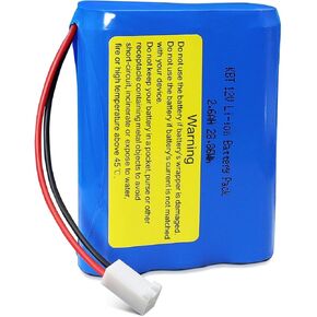 KBT 12V 2600mAh Rechargeable Li-ion Battery with MTA-100 2pin Connector, Replacement Battery Pack Compatible with 11.1V Device