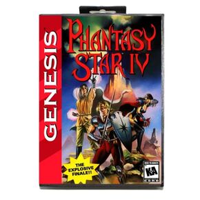 Phantasy Star IV The Explosive Finale MD Game Card with Custom US Box for 16 Bit Sega Megadrive Genesis Console