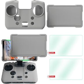 RC Pro 2 غطاء واقي من السيليكون - 2 في 1 حامي الشاشة عن بعد HD Clear Film Film Protection Case for DJI Mavic 4 Pro/Air 3S/Air 3 Drones Accessories Black