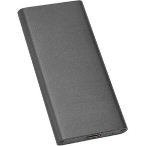 Solid State Drive Enclosure, Plug and Play 10Gbps Hard Drive Enclosure Tyep C to MSATA 10 Minute Intelligent Hibernation Mode Heat Dissipation for PC (Black)