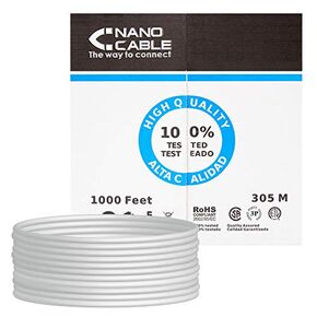 Cat.5e UTP Rigid AWG24 1000ft Network Cable Ideal for High Speed Ethernet Connections and Computer Networks.