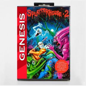 Splatterhouse 2 MD Game Card with Custom US Box for 16 Bit Sega Megadrive Genesis Console