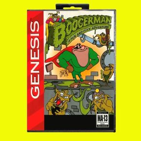 بطاقة لعبة Boogerman MD 16 بت USA تغطية لـ Sega Megadrive Genesis فيديو Console Console Cantole Cantole