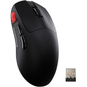 M4 Wireless Gaming Mouse, 52g Lightweight BT/2.4Ghz/Wired Computer Mouse, PAW3311 24K DPI Optical Sensor, 200h Battery Life, Programmable Mice for PC/Win/Mac (Black)