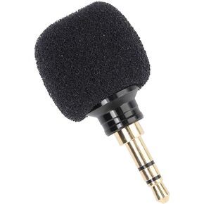 ZJchao Mobile Phone Microphone, Microphone Mini 3.5mm Black Portable Mini for Mobile Phone Recording (Three Poles)