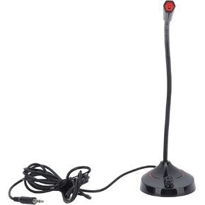 aqxreight Gooseneck Wired Microphone Black 360 Degrees Pick Up Desktop Gooseneck Microphone for Karaoke Conference Recording USB (3.5mm)