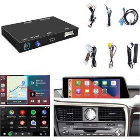 Compatible with Lexus Wireless CarPlay + Android Auto + Mirrorlink + YouTube Retrofit Kit, Support NX UX LX GS LS LC RC 2014-2019, ES 2015-2019, RX 2016-2019 with Joystick/Small Touchpad