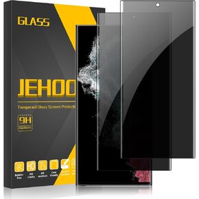 [2 Pack] for Samsung Galaxy S22 Ultra 5G Privacy Screen Protector 6.8-Inch, 9H Tempered Glass Film, 3D Curved, Easy Installation（Doesn’t Support Fingerprint Sensor）