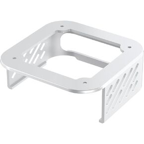 Under Desk Mount for 2024 Mac mini M4/M4 Pro, Under Desk Stand and Wall Mount with Heat Dissipation Design, Compatible with Mac mini M4/M4 Pro, Silver
