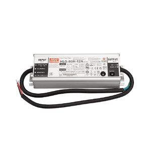 HLG-80H-12A LED Driver Single Output Switching Power Supply, A Model, 12 Volt, 5 Amp, 80 Watt