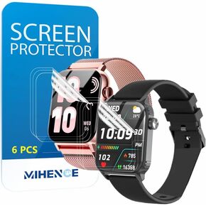 Screen Protector Compatible for Trendia TG09 / TRAUSI TG08 Smartwatch, HD TPU Protective Film for TG08 / TG09 1.83'' Smart Watches (6PCS)