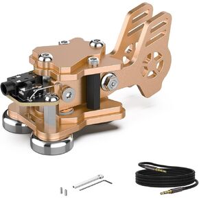 Mini Key Morse Radio HAM Send Telegram Double Paddle Morse Code Key with Stainless Steel Body Three Neodymium Magnets Base Gold