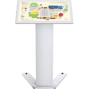 32-inch Floor Standing Self Service Kiosk with Touchscreen, 4+32GB HD 1080P 60HZ Digital Signage Display with Android 13 OS, Angle Adjustable Self-Ordering Kiosk Stand Terminal Machine