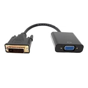 Full HD 1080P DVI-D DVI to Adapter Video Cable Converter 24+1 25Pin to 15Pin Cable Converter for PC Computer M>oni>tor