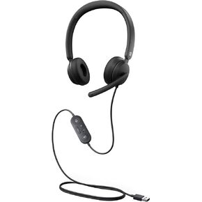 Microsoft Modern USB Headset - Stereo - USB - Wired - On-Ear - Binaural - Noise Reduction Microphone - Black
