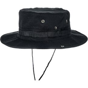 Men Women Cotton Sun Hats with Wind String UV Protection Wide Brim Boonie Bucket Hat Fisherman Safari Cap Summer Outdoor