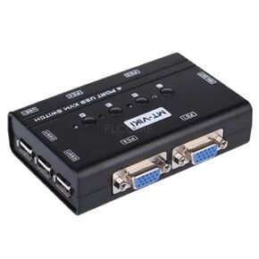4 Port USB KVM Switch Manual Switcher 1920x1440 with Cables MT-460KL Wide Screen