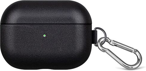 Lopie Handmade Series Airpods Pro Leather Case مع سلسلة مفاتيح ، ملفوفة بالكامل مع غطاء Case Case Case Cloy Case Clase Cloy ، Portable Shell Dust Prods Prods Pro-Black in Kuwait