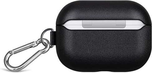 Lopie Handmade Series Airpods Pro Leather Case مع سلسلة مفاتيح ، ملفوفة بالكامل مع غطاء Case Case Case Cloy Case Clase Cloy ، Portable Shell Dust Prods Prods Pro-Black in Kuwait