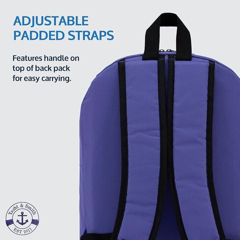 Yacht & Smith 48 Pack 17 Inch Wholesale Children's School Backpack, Bulk Water Resistant Knapsacks For School Age Kids in Kuwait