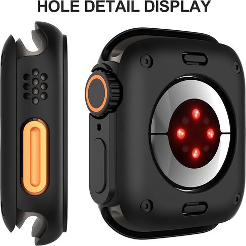 VeveXiao Compatible with Apple Watch Series 10 (2024) 46mm Screen Protector Change to Ultra, PC Case Tempered Glass Film Bumper Protective Cover for iWatch 46mm Series 10,Titanium in Saudi Arabia