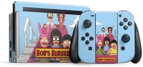 Skinit Decal Gaming Skin Compatible with Nintendo Switch Bundle - Officially Licensed Bobs Burgers Roller Coaster Design in Saudi Arabia