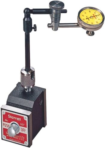 Starrett Magnetic Indicator Holder with 15" Flexible Arm, 3/8" Stem Diameter, 100 lbs Holding Power, Precision Measurement Tool - 57-052-380 in Saudi Arabia