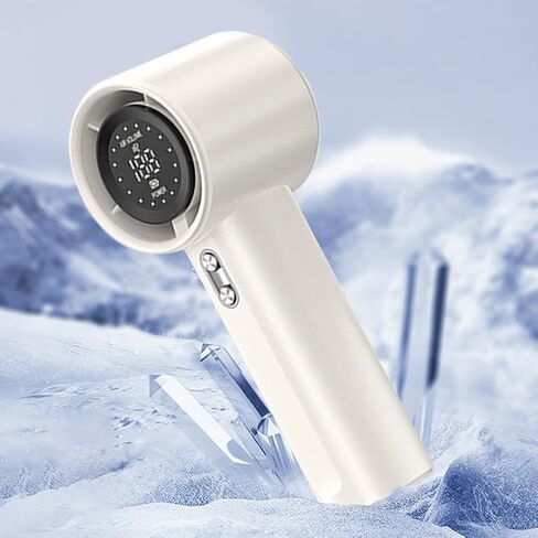 USB Rechargeable Handheld Turbo Fan 100 Speeds LED Display Mini Electric Cooling Fan in Saudi Arabia