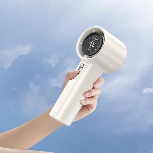 USB Rechargeable Handheld Turbo Fan 100 Speeds LED Display Mini Electric Cooling Fan in Saudi Arabia