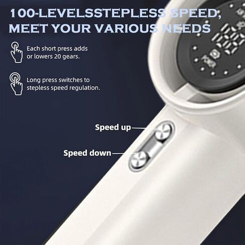 USB Rechargeable Handheld Turbo Fan 100 Speeds LED Display Mini Electric Cooling Fan in Saudi Arabia