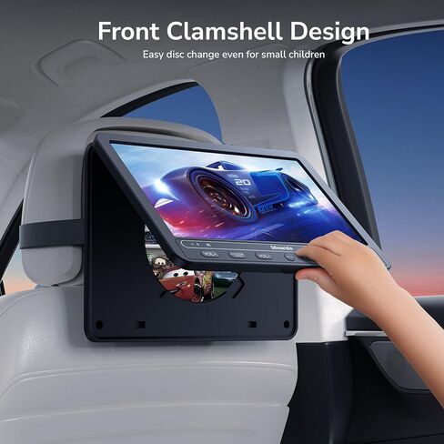 مشغل أقراص DVD 10.5 بوصة للسيارة مع بطارية مدتها 5 ساعات ، سماعات الرأس ، مسند DVD Player دعم إدخال HDMI ، مزامنة الهاتف/التلفزيون ، مقاطع فيديو 1080 بكسل ، USB SD ، آخر الذاكرة ، المنطقة المجانية in Kuwait