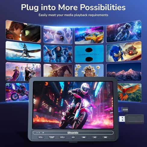 مشغل أقراص DVD 10.5 بوصة للسيارة مع بطارية مدتها 5 ساعات ، سماعات الرأس ، مسند DVD Player دعم إدخال HDMI ، مزامنة الهاتف/التلفزيون ، مقاطع فيديو 1080 بكسل ، USB SD ، آخر الذاكرة ، المنطقة المجانية in Kuwait