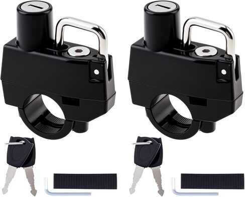 Windance 2PCS Motorcycle Helmet Lock, 7/8" 1" Motorbike Helmet Lock, Anti-Theft Helmet Security Lock with 2 Keys Fit for Motorbike Scooter Street Bike (L) in Saudi Arabia