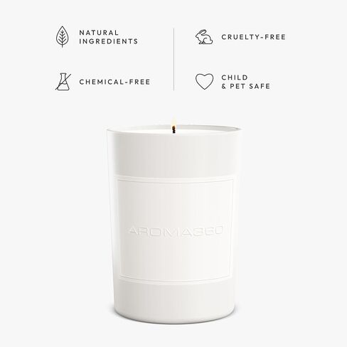 Aroma360 - Dream On 11oz Candle - Luxury Scented Candles with Essential Oils - White Tea, Sweet Vanilla & Earthy Cedar - Aromatherapy - Soy Candles - 80hr Burn in Saudi Arabia