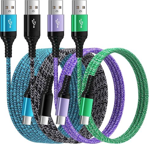 كابل شاحن USB A إلى USB C بطول 10 أقدام/3 عبوات لسيارة iPhone 15/15 Pro/15 Pro Max/15 Plus، سلك شاحن Android من النوع C شحن سريع لهاتف Samsung Galaxy A05S/A54/A53/A14/A13/A03S/S23 S22 الترا/S21/S20 in Saudi Arabia