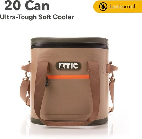 RCT Ultra-TOUT SOND CAN 20 CAN ، BAC المعزول صندوق صندوق الجليد المحمولة لتناول طعام الغداء ، والشراب ، والشراب ، والسفر ، والتخييم ، والنزهة ، والسيارة ، والرحلات ، تسرب برودة عائمة مع سحاب in Kuwait