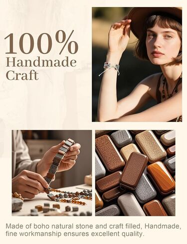 JR.DM Boho Beaded Natural Stone Bracelet for Women Compatible with Apple Watch Band 38/40/41/42/44/45/46/49mm, Handmade Braided Rope Strap for iWatch Series 10/9/8/7/6/5/4/3/2/1/SE, Agalmatolite in Saudi Arabia