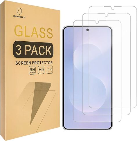 واقي شاشة Mr.Shield [3-Pack] لهاتف Samsung Galaxy S24 [متوافق مع فتح بصمة الإصبع] [زجاج مقسى] [زجاج ياباني بصلابة 9H] واقي شاشة in Kuwait