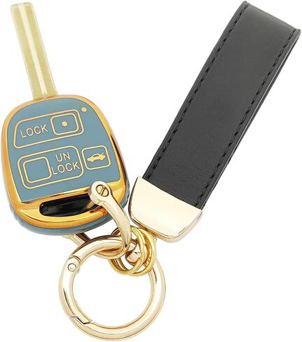 360 Degree TPU Protector Key Fob Cover Case Compatible with Toyota FJ Land Cruiser Lexus ES GS GX is LS LX RX SC IS300 IS330 ES300 ES330 RX300 GS400 GS430 GX470 RX400h SC430 Key Fob (White) in Saudi Arabia