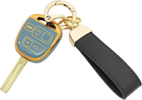 360 Degree TPU Protector Key Fob Cover Case Compatible with Toyota FJ Land Cruiser Lexus ES GS GX is LS LX RX SC IS300 IS330 ES300 ES330 RX300 GS400 GS430 GX470 RX400h SC430 Key Fob (White) in Saudi Arabia