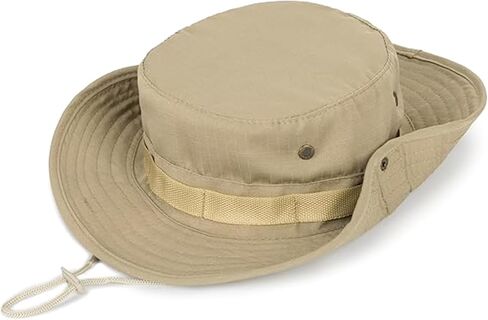 Men Women Cotton Sun Hats with Wind String UV Protection Wide Brim Boonie Bucket Hat Fisherman Safari Cap Summer Outdoor in Saudi Arabia