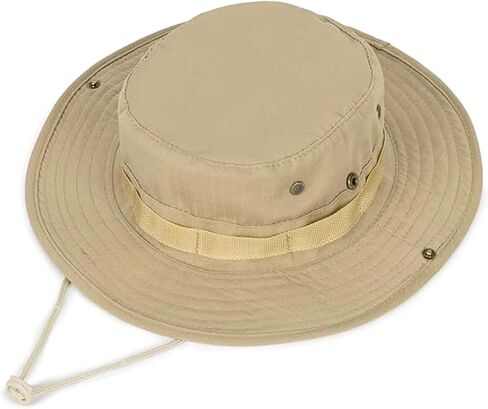 Men Women Cotton Sun Hats with Wind String UV Protection Wide Brim Boonie Bucket Hat Fisherman Safari Cap Summer Outdoor in Saudi Arabia