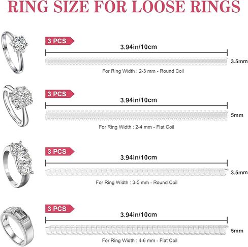 8 قطع مقاسات خواتم من ويجو اب للخواتم الفضفاضة، 28 قطعة قماش تلميع فضية و40 كيس بلاستيكي صغير. 4 مقاسات لضبط حجم الخاتم، وقماش تلميع ومجموعة أكياس بلاستيكية صغيرة للمجوهرات والأقراط والقلائد in Kuwait