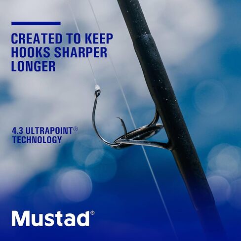 Mustad Demon Circle Hook, in Line, Wide Gap - Black Nickel-Size 6/0 - Pack of 25 in Saudi Arabia