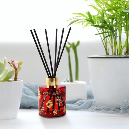 Reed Diffuser Set, Pine Tree Scented,8 Scent Diffuser Sticks with Christmas Bottle Design,Home Decor Bedroom Living Room Bathroom Office in Saudi Arabia