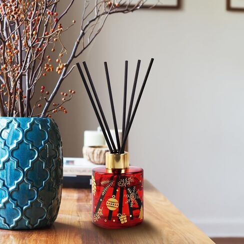 Reed Diffuser Set, Pine Tree Scented,8 Scent Diffuser Sticks with Christmas Bottle Design,Home Decor Bedroom Living Room Bathroom Office in Saudi Arabia