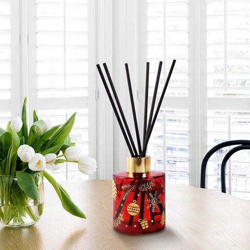 Reed Diffuser Set, Pine Tree Scented,8 Scent Diffuser Sticks with Christmas Bottle Design,Home Decor Bedroom Living Room Bathroom Office in Saudi Arabia