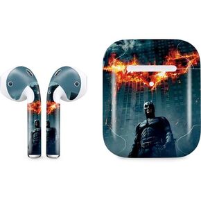 Skinit Decal Audio Skin Compatible with Apple AirPods 2 - Officially Licensed The Dark Knight Rises Batman and Bane Fighting Design