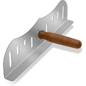 Oven Baffle Door Bracket, Compatible with All Dome Pizza Oven, 304 Stainless Steel Baffle Door with Wooden Insulated Handles